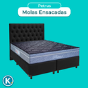 Ver imagem 4 de Cama Box + Colchão Queen Molas Ensacadas Petrus Paropas + Cabeceira Estofada