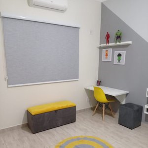 Cortina persiana rolô blackout 1,00m x 1,20m com bandô