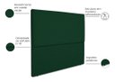 Ver imagem 2 de Cabeceira Cama Box Orgânica Queen 160cm Luna Suede C/frame Verde
