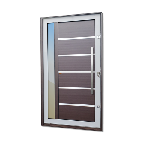 Porta Pivotante Alumínio Lamb.Miraggio c/Pux.D.Elite Mix Corten 240x130 Brimak
