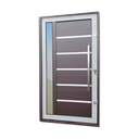 Ver imagem 1 de Porta Pivotante Alumínio Lamb.Miraggio c/Pux.D.Elite Mix Corten 240x130 Brimak