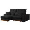 Sofá Toronto 4 Lugares Retrátil e Reclinável 250cm Tecido Veludo Di Vitrine Cor Preto - 1
