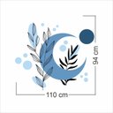 Ver imagem 5 de Adesivo Floral Boho Azul Estilo Nórdico 110x94 Minimalista Mod.05