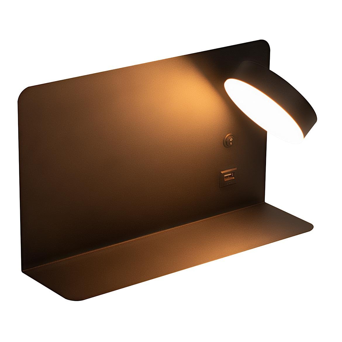Arandela Aixa Cabeceira LED 8W USB Starlux ZR123 Preto Fosco ST2491 - 11