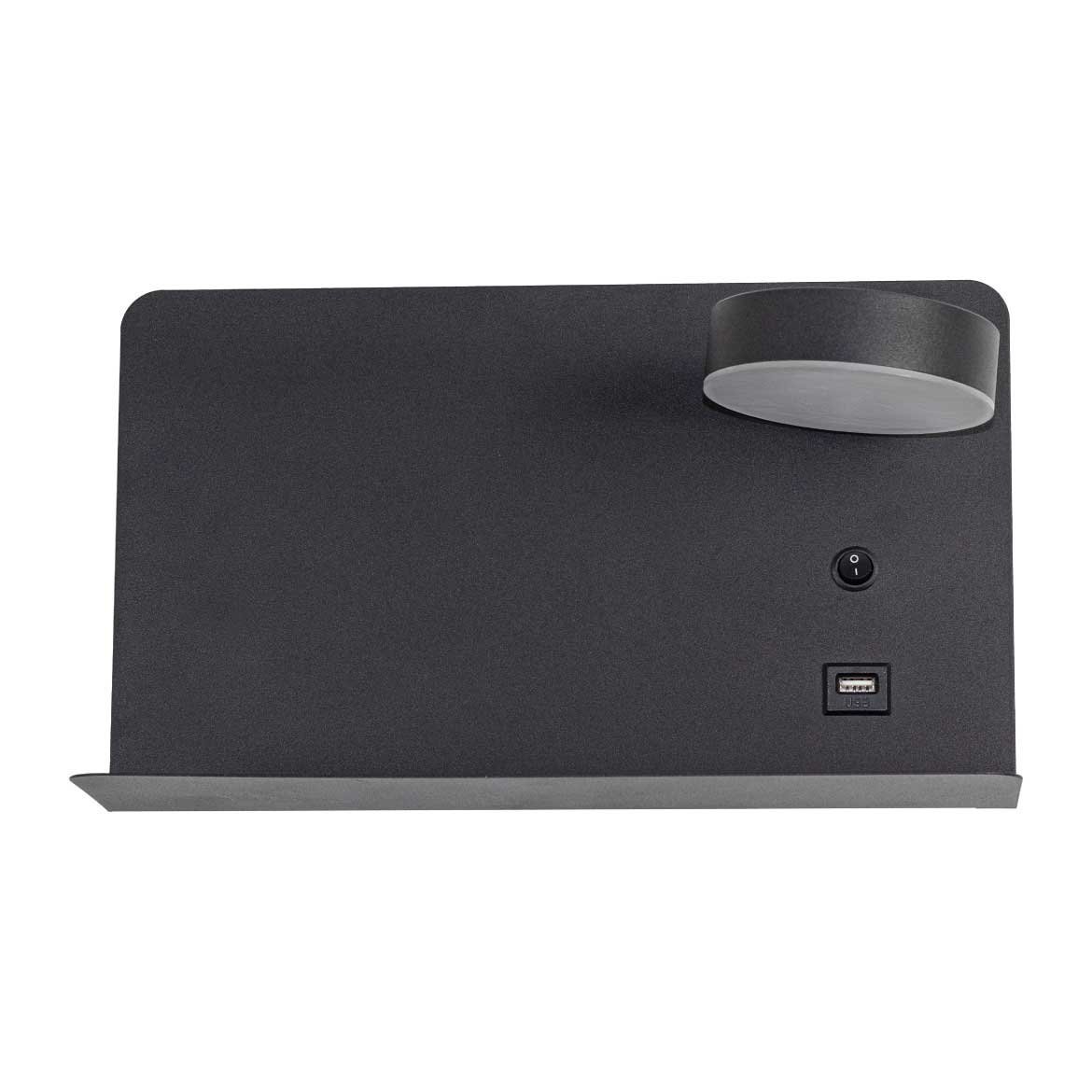 Arandela Aixa Cabeceira LED 8W USB Starlux ZR123 Preto Fosco ST2491 - 6