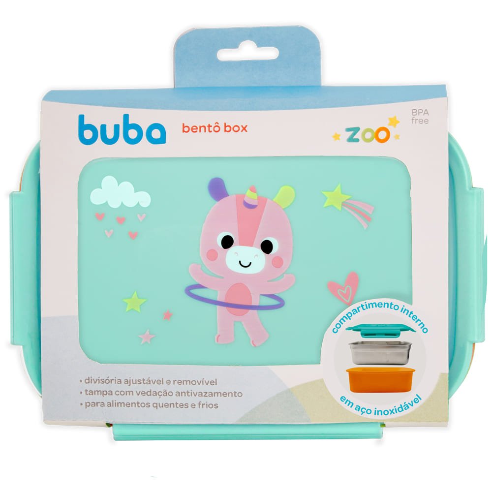 Bentô Box Buba Aço Inox 600ml Marmita Lancheira Infantil:leão - 9