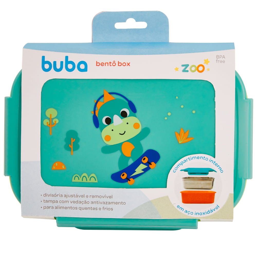 Bentô Box Buba Aço Inox 600ml Marmita Lancheira Infantil:leão - 8