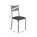 Ver imagem 3 de Conjunto 4 Cadeiras para Cozinha e Sala de Jantar Branco/Cinza