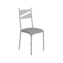Ver imagem 4 de Conjunto 4 Cadeiras para Cozinha e Sala de Jantar Branco/Cinza