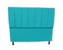 Ver imagem 2 de Kit Cabeceira e Recamier Baú para Cama Box Casal Queen:azul Turquesa