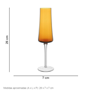 Ver imagem 2 de Jogo 2 Peças Taça de Vidro 210ml Âmbar 26x7x7cm Vinho Água Espumante Champagne
