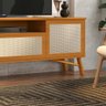Rack para Tv até 75 Polegadas com Pés em Madeira Rattan 178cm - 5