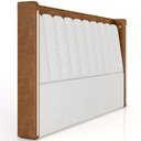 Ver imagem 6 de Cabeceira Cama Box Casal Estofada com Led 140cm Moan P05 Couríssimo Whisky Bouclê Cru - Lyam Decor