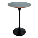 Ver imagem 1 de Mesa Saarinen Bistrô Fórmica Preta 70cm - Base Preta