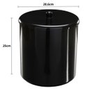 Ver imagem 3 de Assento Vaso Sanitário Tampa Oval Soft Preto + Lixeira Preta 6l Redondo com Tampa