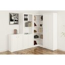 Ver imagem 2 de Jogo de Armário para Escritório 04 Peças Branco Tecno Mobili