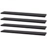 Kit 4 Prateleiras 50 X 15cm Preta Suporte Invisível - 1