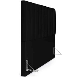 Cabeceira Box Queen Carrara - 160cm JLA Móveis Suede Preto - 3