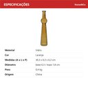 Ver mais imagens de Vaso Decorativo de Vidro Laranja 30x6x6cm Enfeite Sala Mesa Estante Aparador