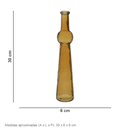 Ver imagem 2 de Vaso Decorativo de Vidro Laranja 30x6x6cm Enfeite Sala Mesa Estante Aparador