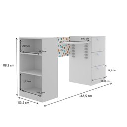 Trocador De Bebê Ou Escrivaninha Infantil Regulável Be Mobiliário - 4