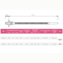 Ver imagem 2 de Abraçadeira Cinta Plastica Chicote Vw 13,5cm Pct 100 Unid FIAMON Abrac c Clip Ø 6.3