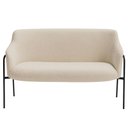 Ver imagem 6 de Sofá Namoradeira 02 Lugares 130cm Jade Base Preto Bouclé Off White - Nexta Casa