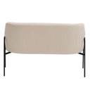 Ver mais imagens de Sofá Namoradeira 02 Lugares 130cm Jade Base Preto Bouclé Off White - Nexta Casa