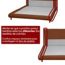 Ver imagem 2 de Base Cama Box Quarto de Casal 153cm Orgânica Napoli Bouclê Terracota