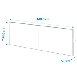 Cabeceira Suspensa Cama Box Casal Luna Suede 140x55:preto - 2