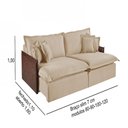 Ver imagem 3 de Sofá Martins M-160 Linho 2 Módulos 120cm Braço 7cm Estofados Martins