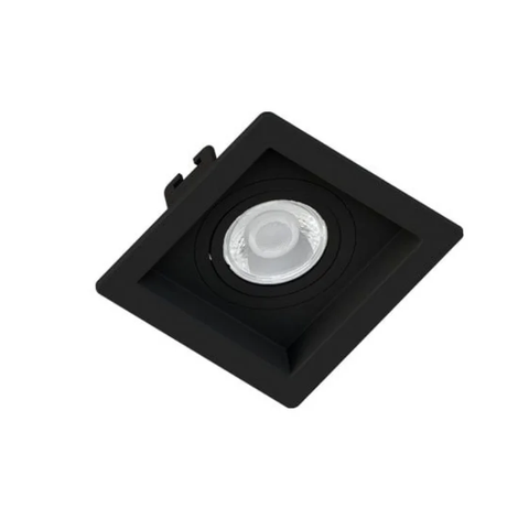 Spot Embutir MR16 Quadrdo Preto Recuado - SaveEnergy