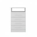 Ver imagem 2 de Cômoda Gaveteiro Jéssica Flex com Nicho 4 Gavetas 100% MDF - Branco