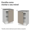 Ver imagem 4 de Balcão de Cozinha 50cm 1 Porta (com Tampo) Branco-Crema Vik Madesa Branco-Crema