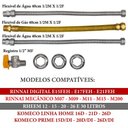 Ver imagem 6 de Kit - Aquecedor Rinnai 21 Litros E21 Feh - Glp (Digital)