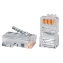 Ver imagem 1 de Pacote Kit C/ 50 Conectores Rj45 Cat5e Transparente