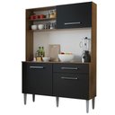Ver imagem 3 de Armário de Cozinha Compacta 120cm Rustic/Preto Life Madesa