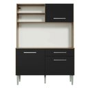Ver mais imagens de Armário de Cozinha Compacta 120cm Rustic/Preto Life Madesa