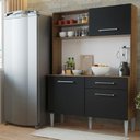Ver imagem 1 de Armário de Cozinha Compacta 120cm Rustic/Preto Life Madesa