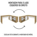 Ver imagem 6 de Mesa Escrivaninha em L Sharp e Balcão 70cm 2 Portas Tok A06 Olmo/branco - Mpozenato