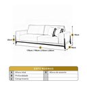 Ver imagem 3 de Sofá Fixo Magnus 4 Lugares Luxo 2,30m Castellar Móbile Linho Cinza