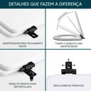 Ver imagem 2 de Tampa de Vaso Laqueado Com Amortecedor Quadra Preto Fosco para Bacia Deca com Ferragem Preta