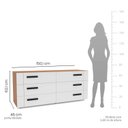Ver imagem 2 de Cômoda Organizadora 150cm com 6 Gavetas 240839 Linha Lisboa Politorno Móveis