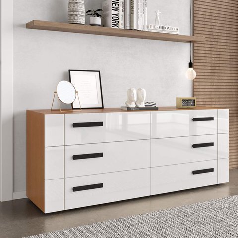 Cômoda Organizadora 150cm com 6 Gavetas 240839 Linha Lisboa Politorno Móveis