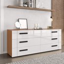 Ver imagem 1 de Cômoda Organizadora 150cm com 6 Gavetas 240839 Linha Lisboa Politorno Móveis