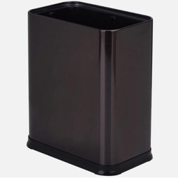 Lixeira Inox Preta 15 Litros Escritorio Cesto Lixo Black sem Tampa com Aro Banheiro Cozinha Aberta - 1 Lixeira Inox Preta 15 Litros Escritorio Cesto Lixo Black sem Tampa com Aro Banheiro Cozinha Aberta - 1