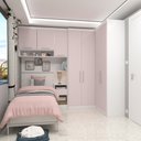 Ver imagem 2 de Quarto de Canto Solteiro com Guarda Roupas Cabeceira e Mesa de Cabeceira Alpes Luciane Móveis