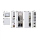 Ver imagem 4 de Quarto de Canto Solteiro com Guarda Roupas Cabeceira e Mesa de Cabeceira Alpes Luciane Móveis