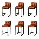 Ver imagem 2 de Banqueta Cozinha Alta com Encosto Kit 6 Lirina Industrial Preto Sintético Pu C05 - D’Rossi