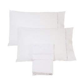 Jogo de Cama Lençol Casal 4 Peças 600 Fios Ponto Palito Peletizado - 4